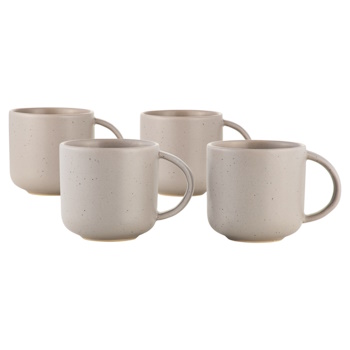 Maxwell & Williams Palette Mug Set of 4 360ML Grey Speckle Gift Boxed