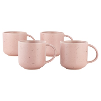 Maxwell & Williams Palette Mug Set of 4 360ML Pink Speckle Gift Boxed