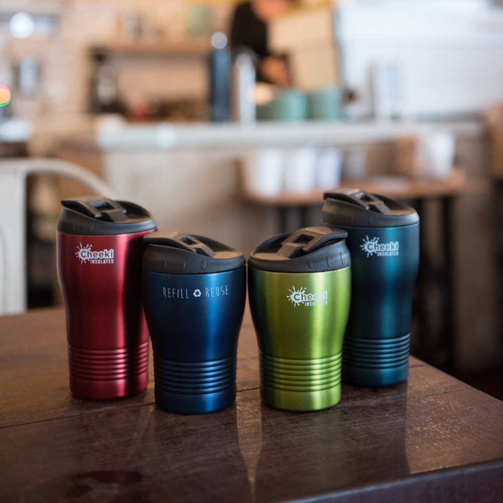 Cheeki Coffee Cups Spill Proof Lime 240ml-4