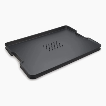 Joseph & Joseph Cut&Carve Plus Multi-function Black Chopping Board