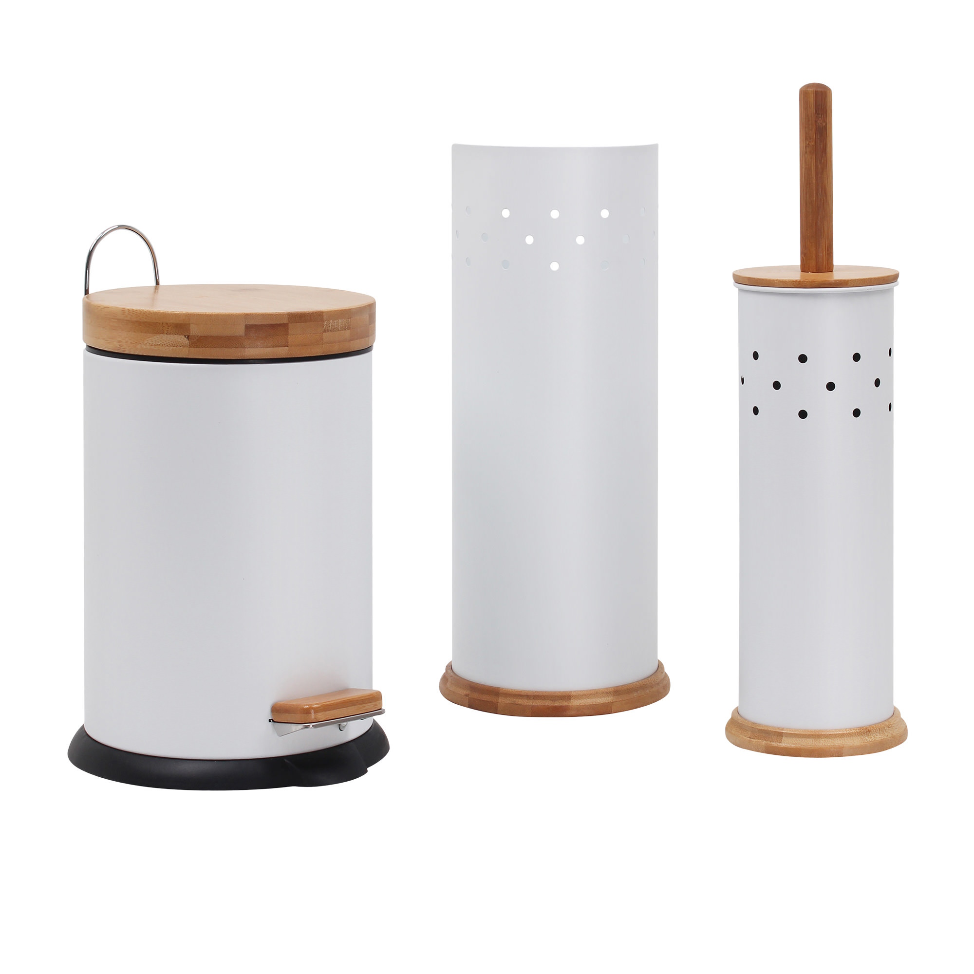 White Magic Eco Basics 3 in 1 Bathroom Set - White-1