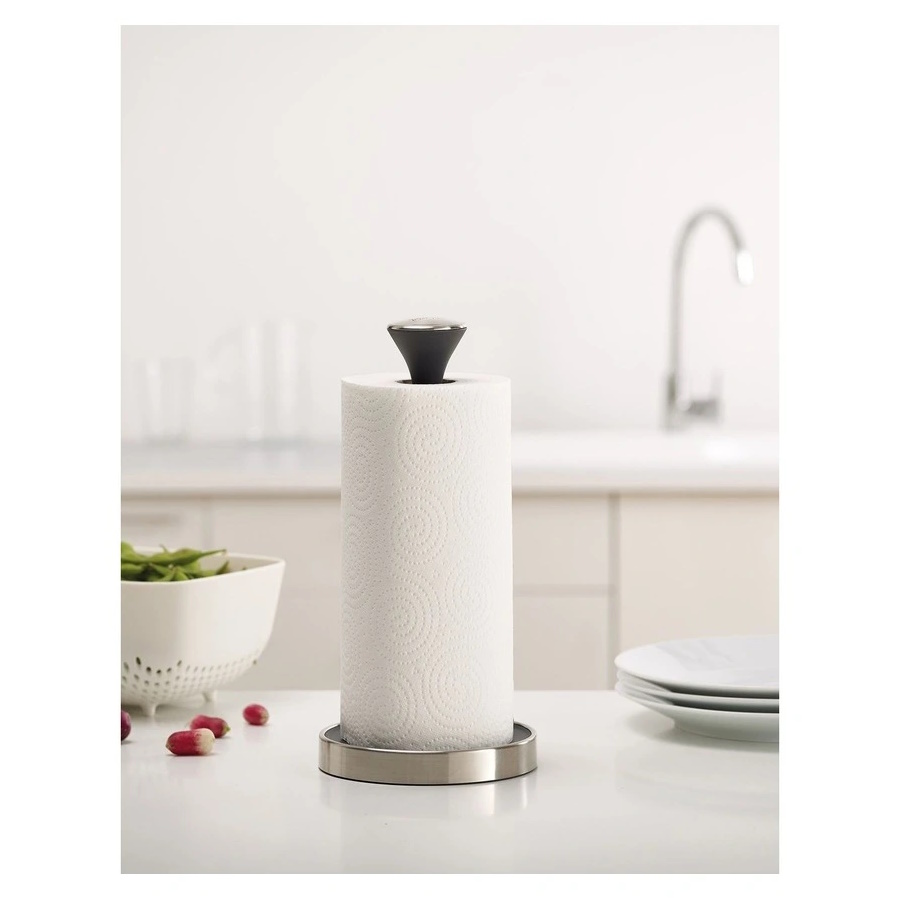 Joseph & Joseph Push&Tear Grey Kitchen Roll Holder-4