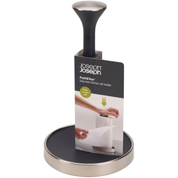 Joseph & Joseph Push&Tear Grey Kitchen Roll Holder