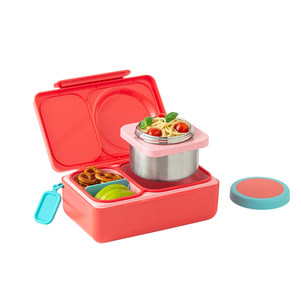 Omie Omieboxup Hot & Cold Bento Box - CHERRY PINK-2