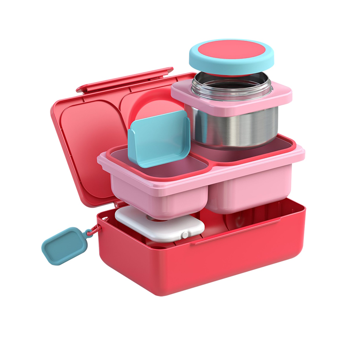 Omie Omieboxup Hot & Cold Bento Box - CHERRY PINK-4