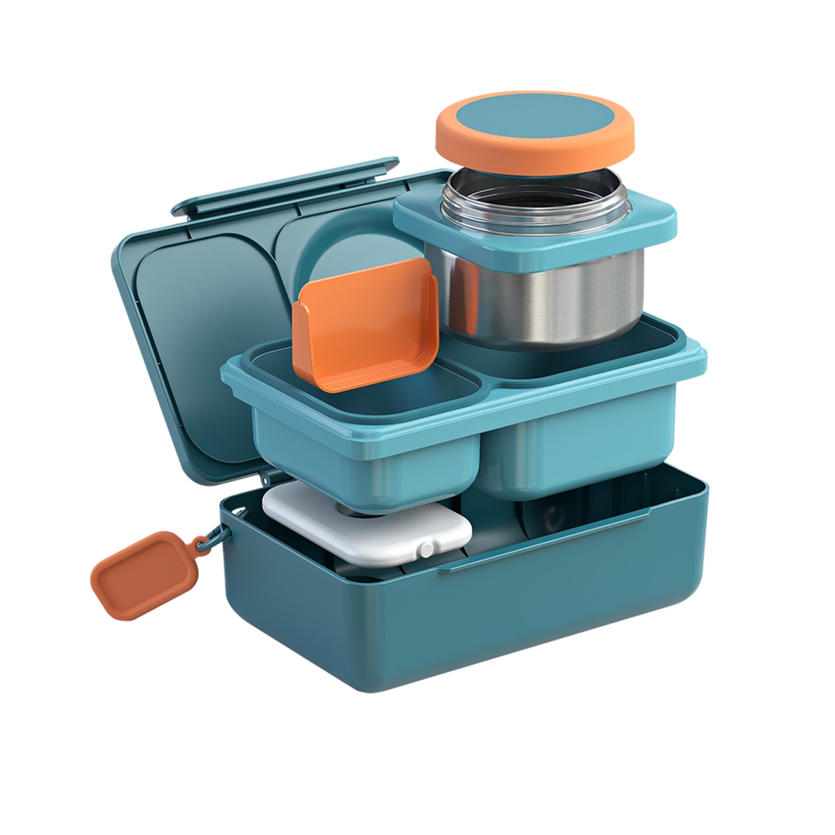 Omie Omieboxup Hot & Cold Bento Box - TEAL GREEN-4