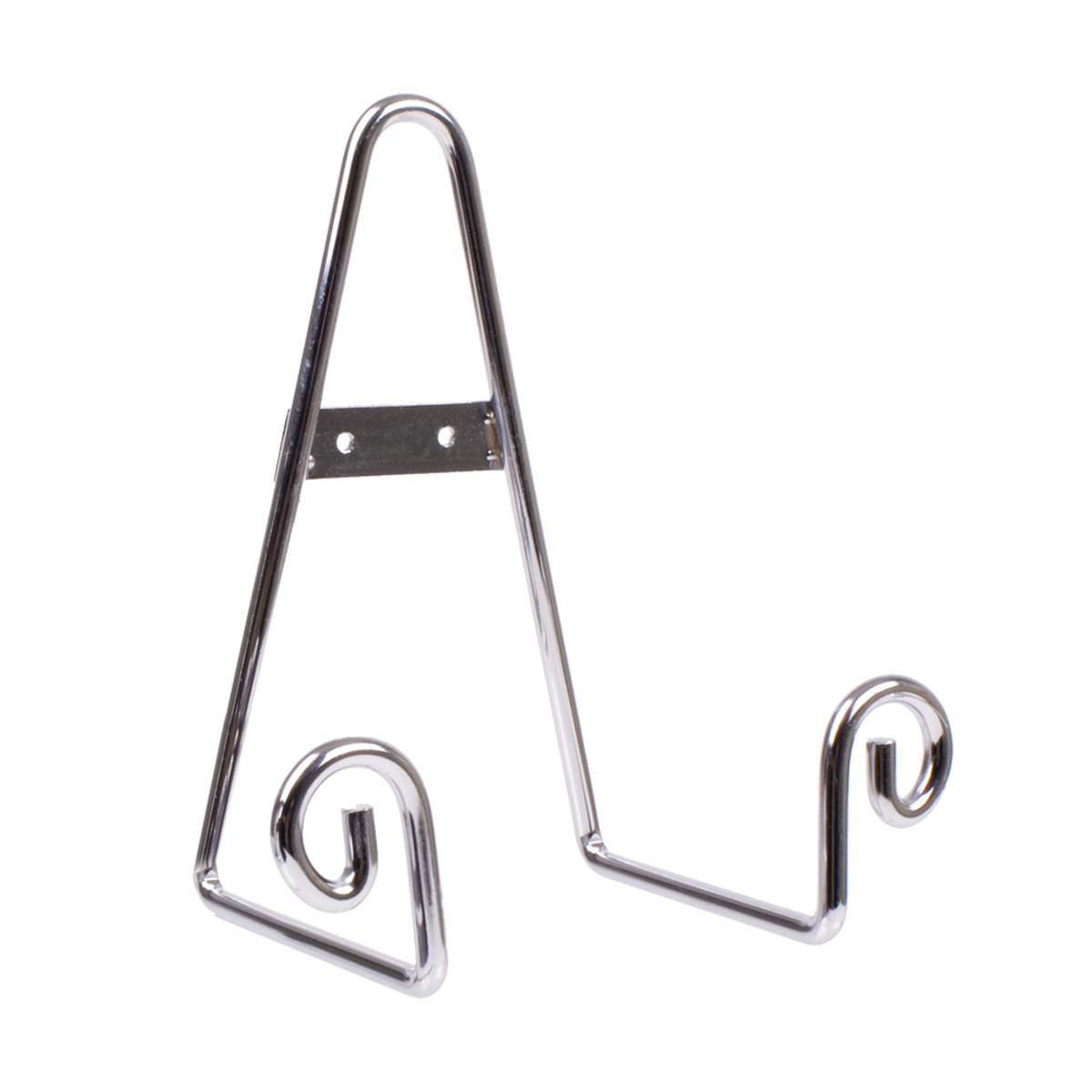 Entrée Large Scroll Plate Stand 21cm - Chrome-4
