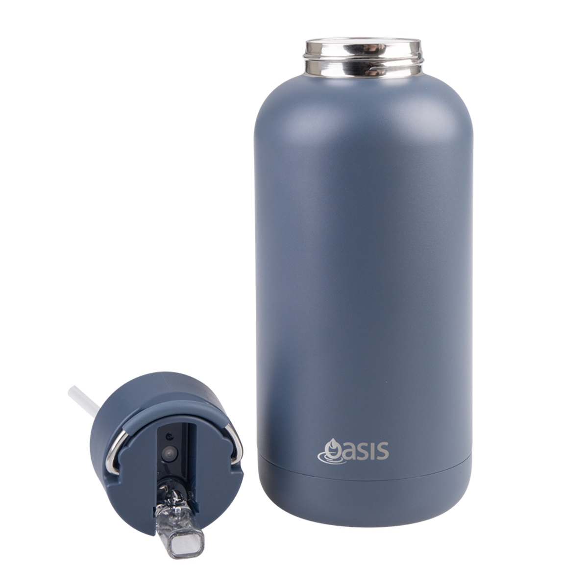 Oasis Moda Ceramic Lined S/S Triple Wall Ins. Drink bottle 1.5l Indigo-2