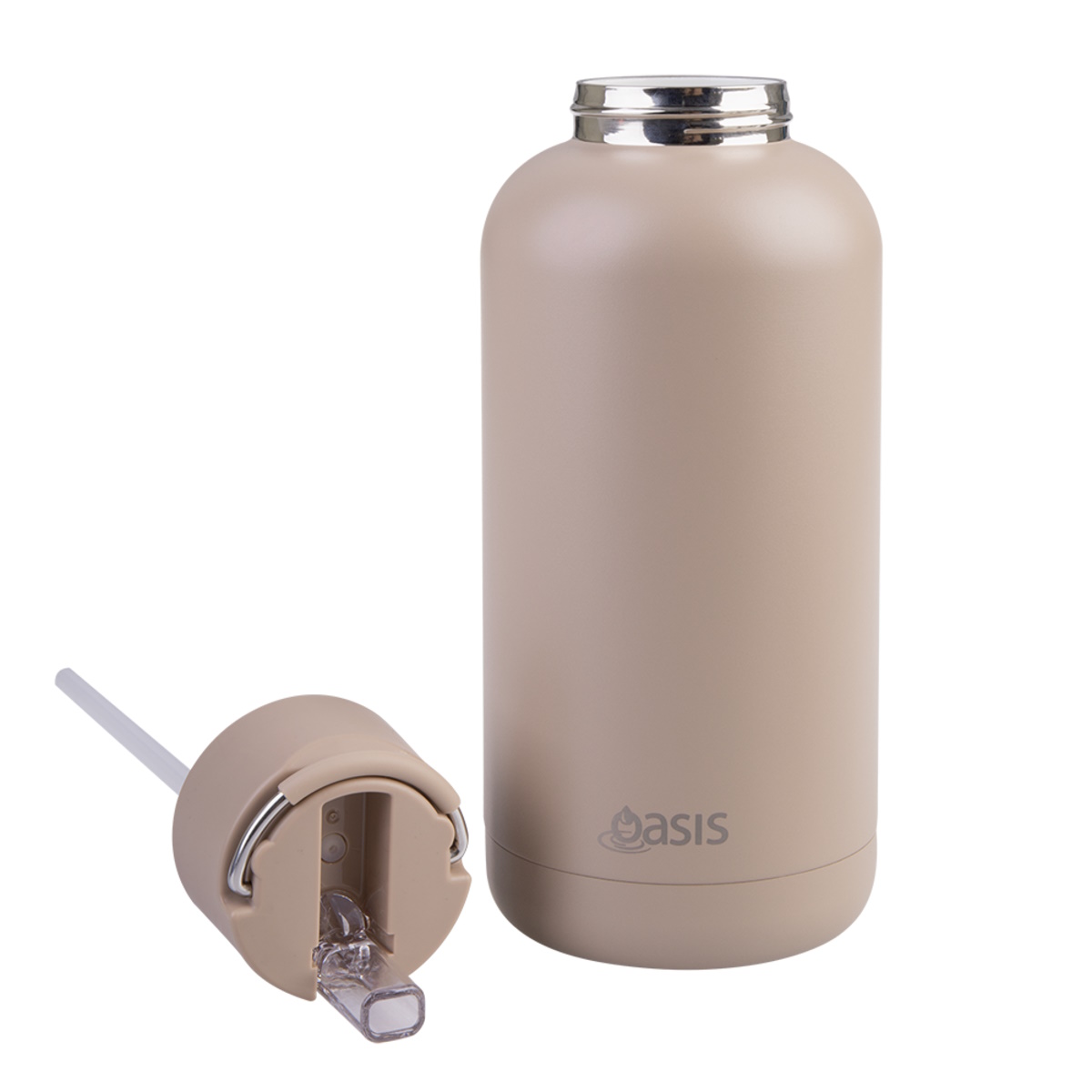 Oasis Moda Ceramic Lined S/S Triple Wall Ins. Drink bottle 1.5l Latte-2