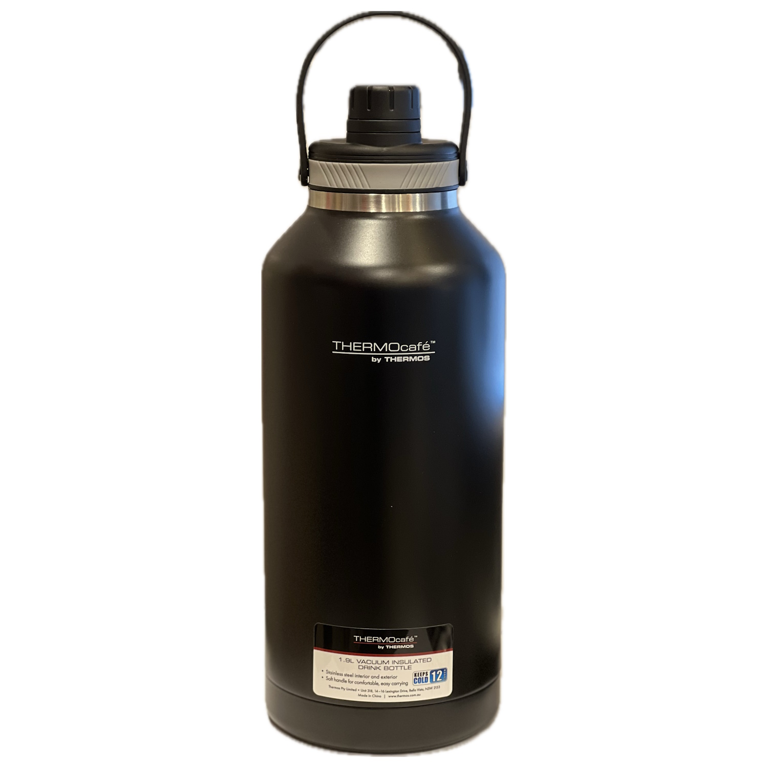 Thermos Thermocafe StainlessSteel Hydration Bottle -1.9L Black-1