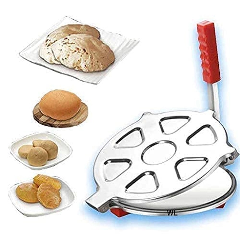 Affix Stainless Steel 17cm Puri and Chapathi Maker Press With Handle
