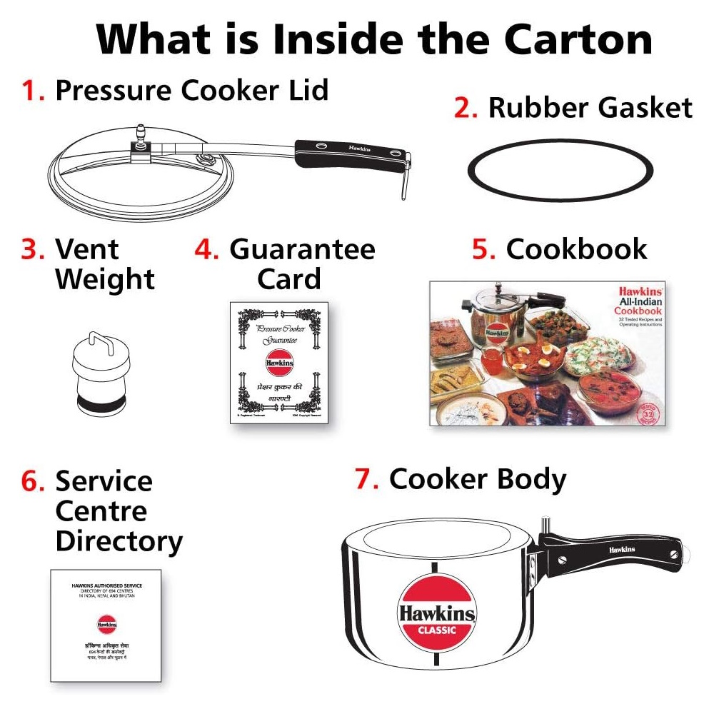 Hawkins Classic 3L Wide Pressure Cooker - CL3W-3