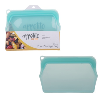 Appetito Silicone Small Food Storage Bag 330ml - Aqua