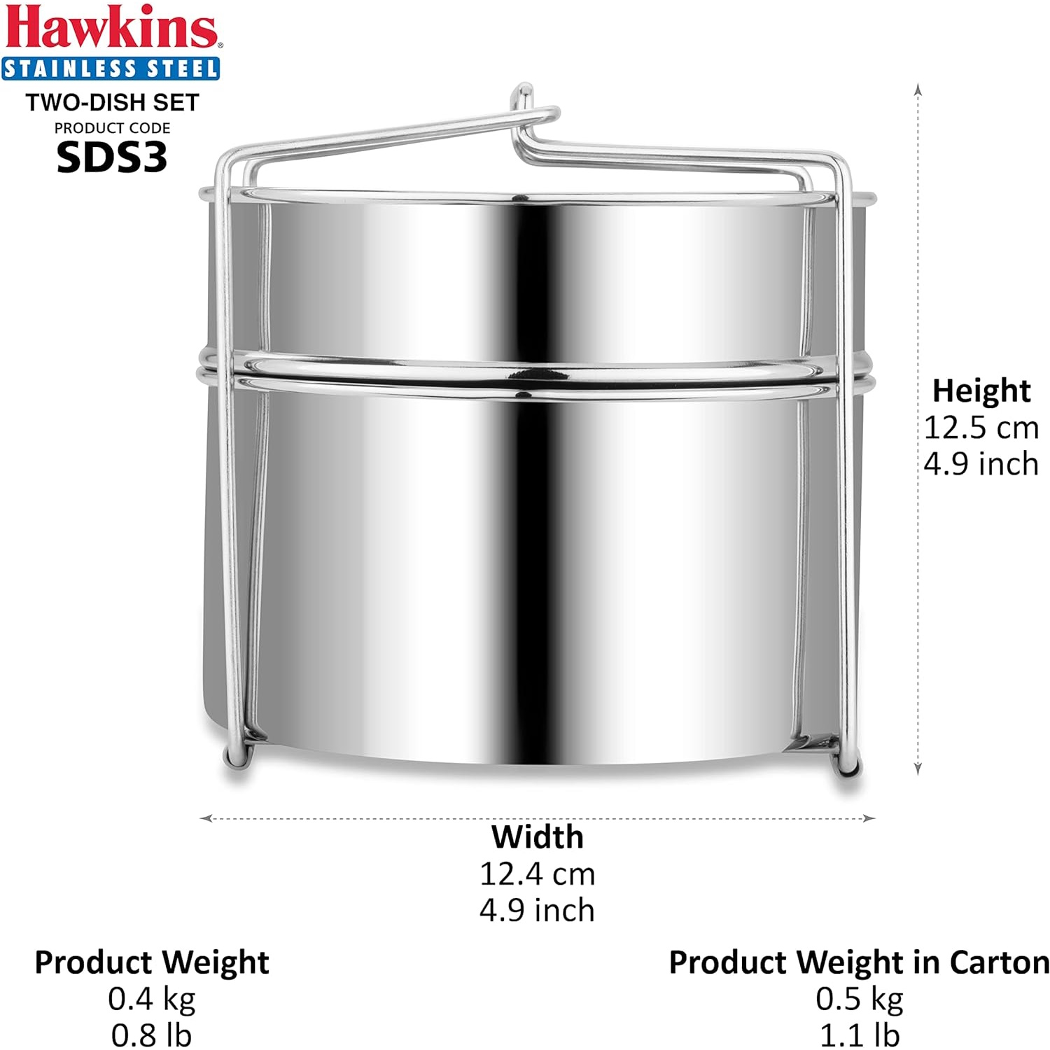 Hawkins Stainless Steel Two-dish Set SDS3-2