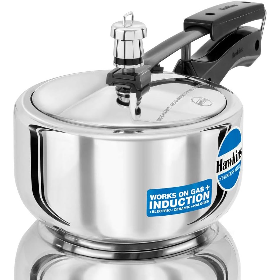 Hawkins Stainless Steel Contura 2 Litre Pressure Cooker - HSS20-1