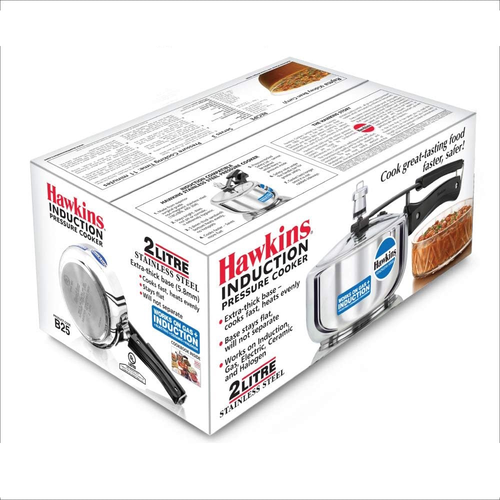 Hawkins Stainless Steel Contura 2 Litre Pressure Cooker - HSS20-4