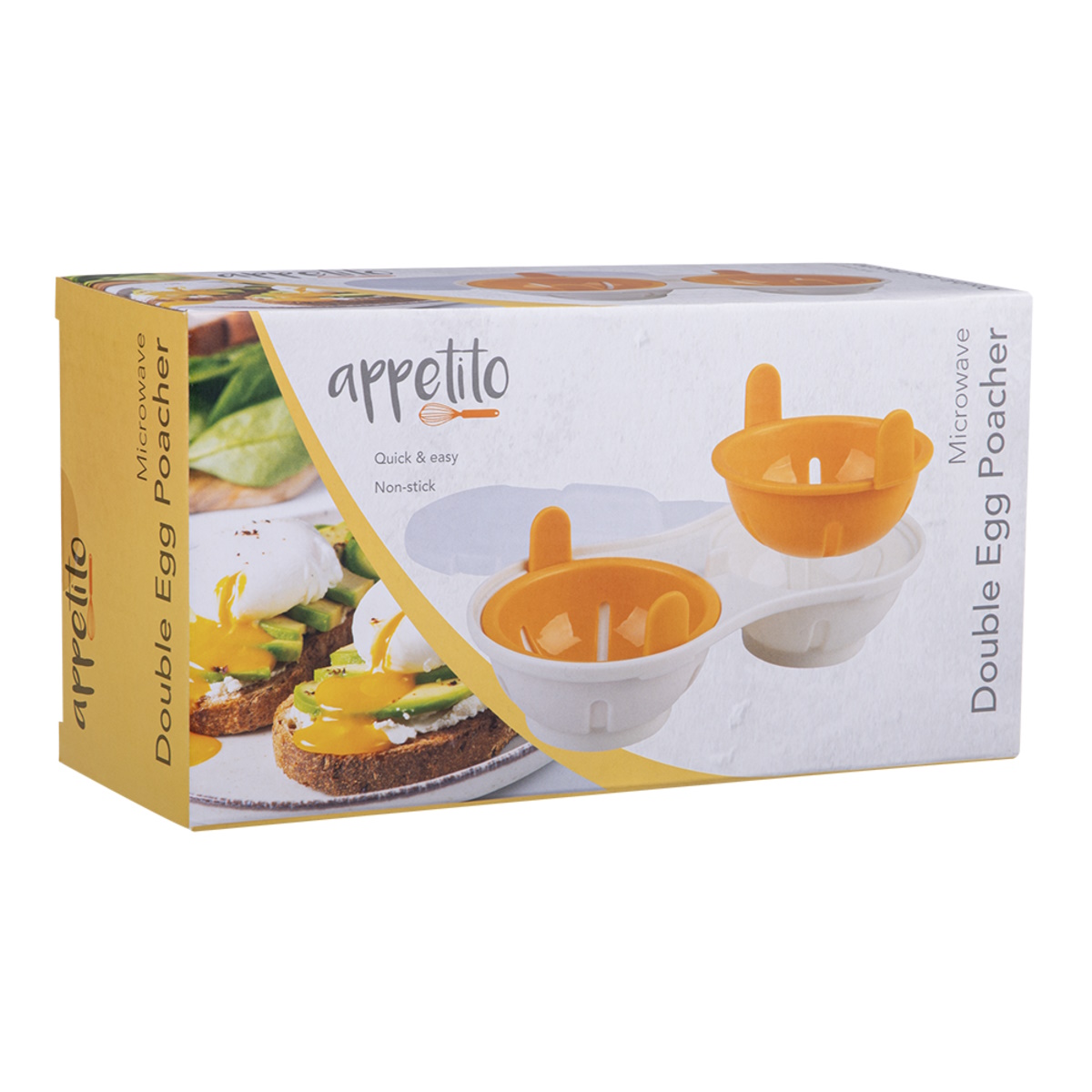 Appetito Microwave Double Egg Poacher-3
