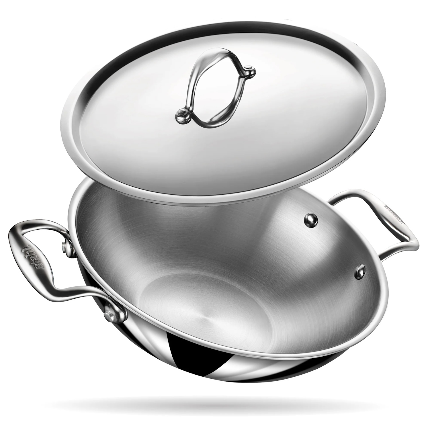Stahl 30cm Wok/Kadai - Triply Artisan Series -1