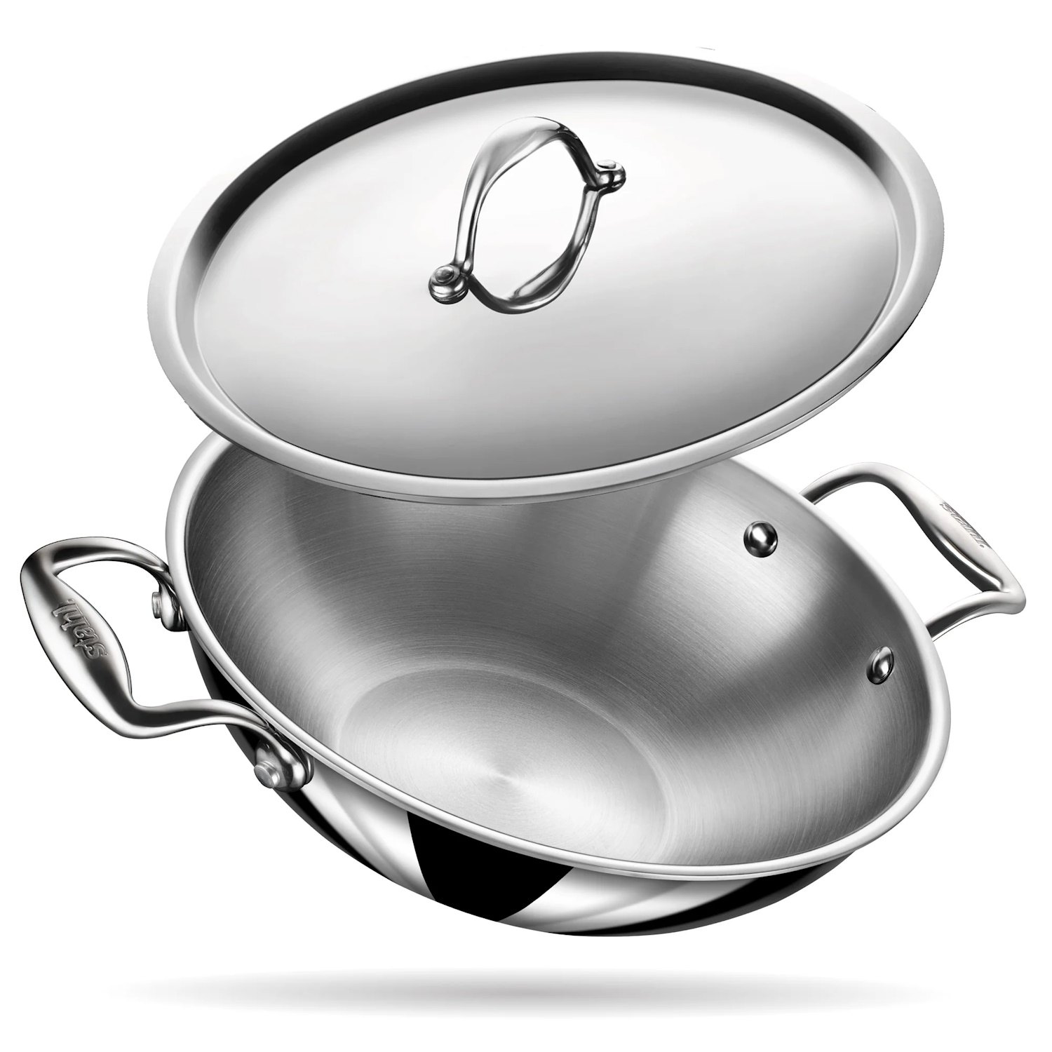 Stahl 30cm Wok/Kadai - Triply Artisan Series 