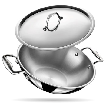 Stahl 30cm Wok/Kadai - Triply Artisan Series 