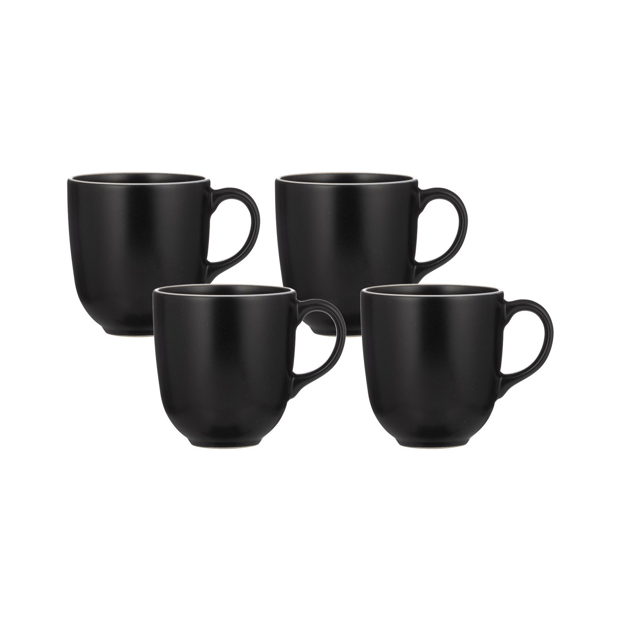 Mason Cash Black Set 4 Mugs 400ml