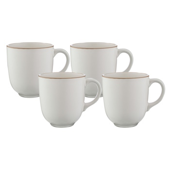 Mason Cash Cream Set Of 4 Mugs 400ml