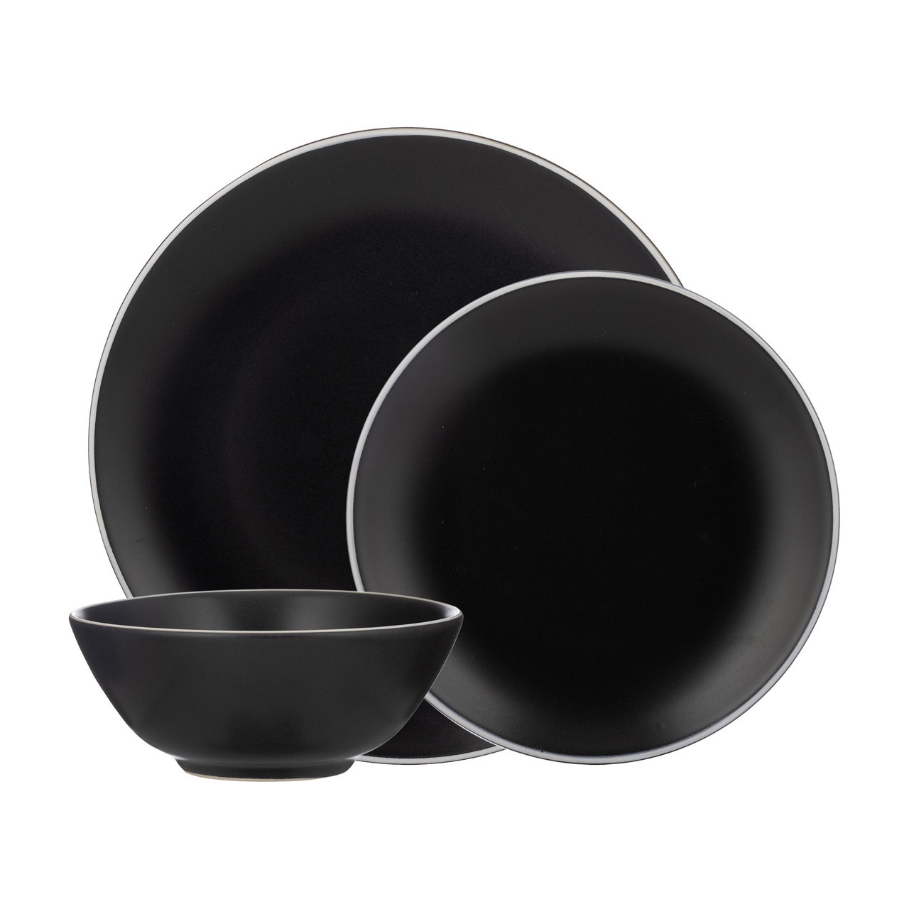 Mason Cash Black 12pc Dinner Set-1