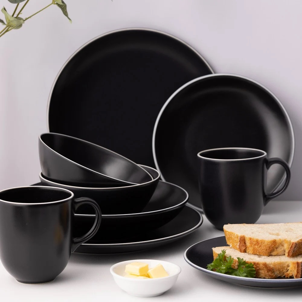 Mason Cash Black 12pc Dinner Set