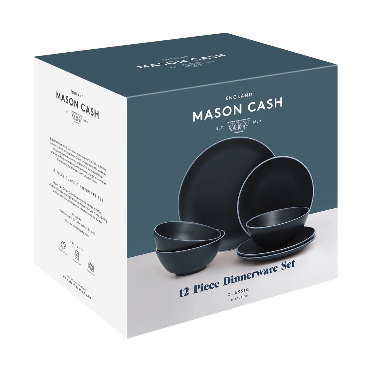 Mason Cash Black 12pc Dinner Set-3