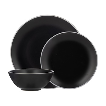 Mason Cash Black 12pc Dinner Set