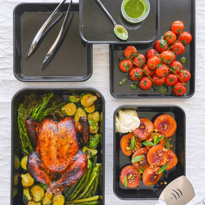Bakemaster Enamel Baking Tray 39X27X2cm-3