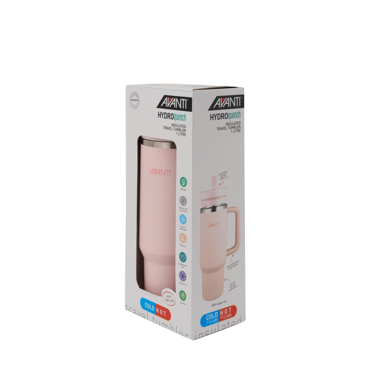 Avanti Hydroquench With 2 Lids 1L-BLUSH-4