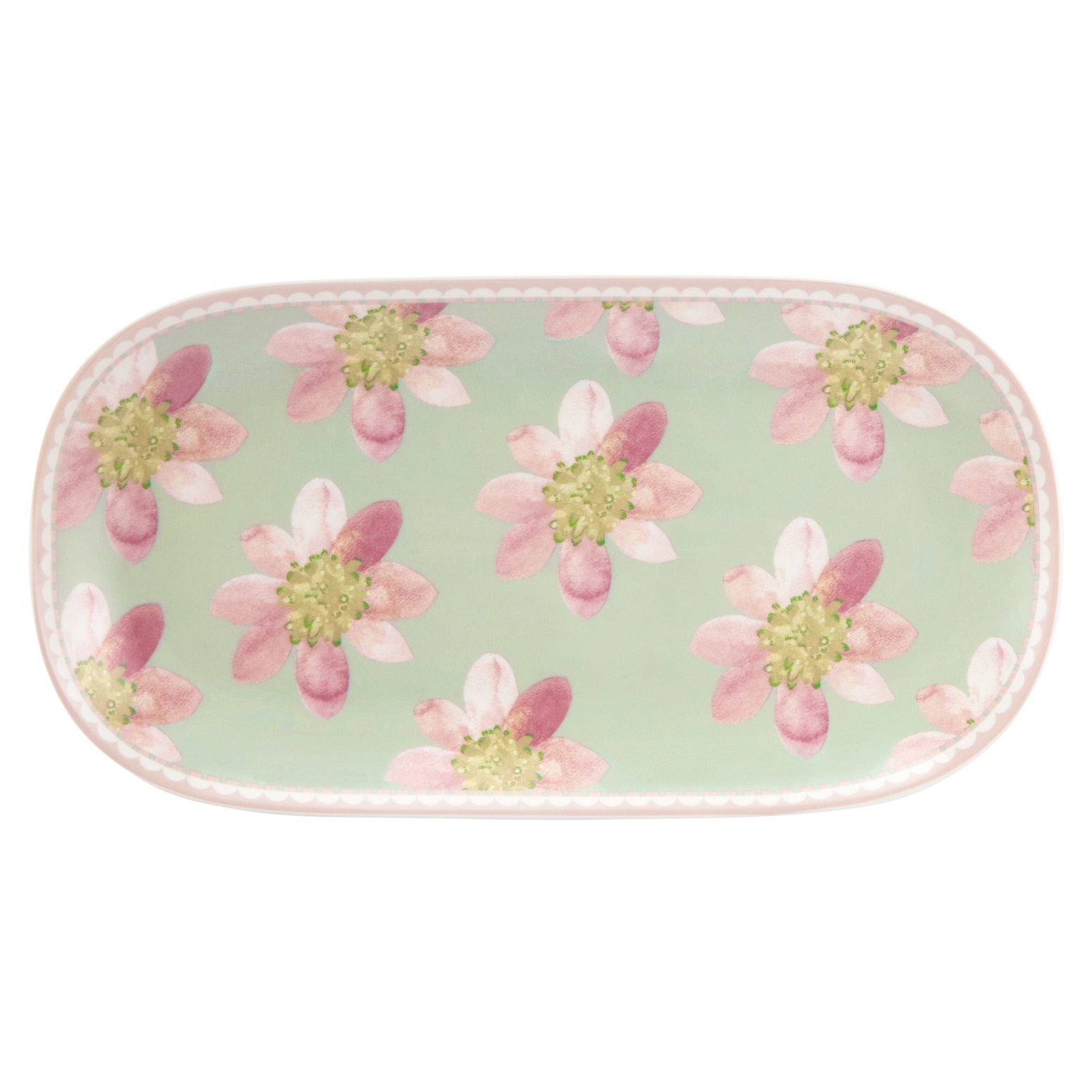 Maxwell & Williams Primula Oval Platter 33x17.5cm Sage Gift Boxed-1
