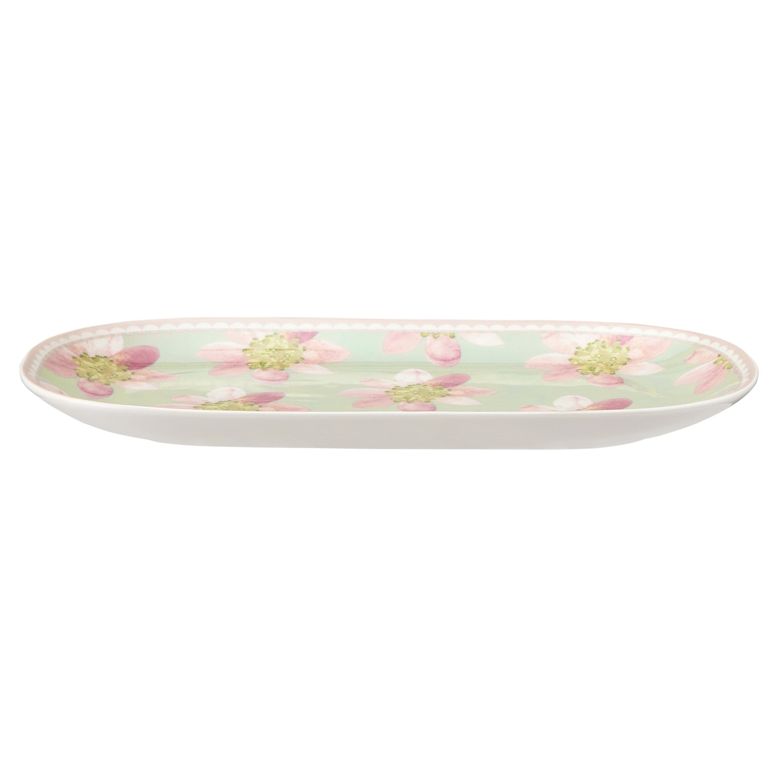Maxwell & Williams Primula Oval Platter 33x17.5cm Sage Gift Boxed