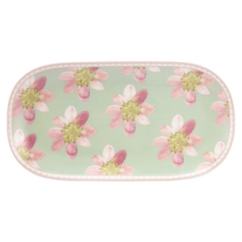 Maxwell & Williams Primula Oval Platter 33x17.5cm Sage Gift Boxed
