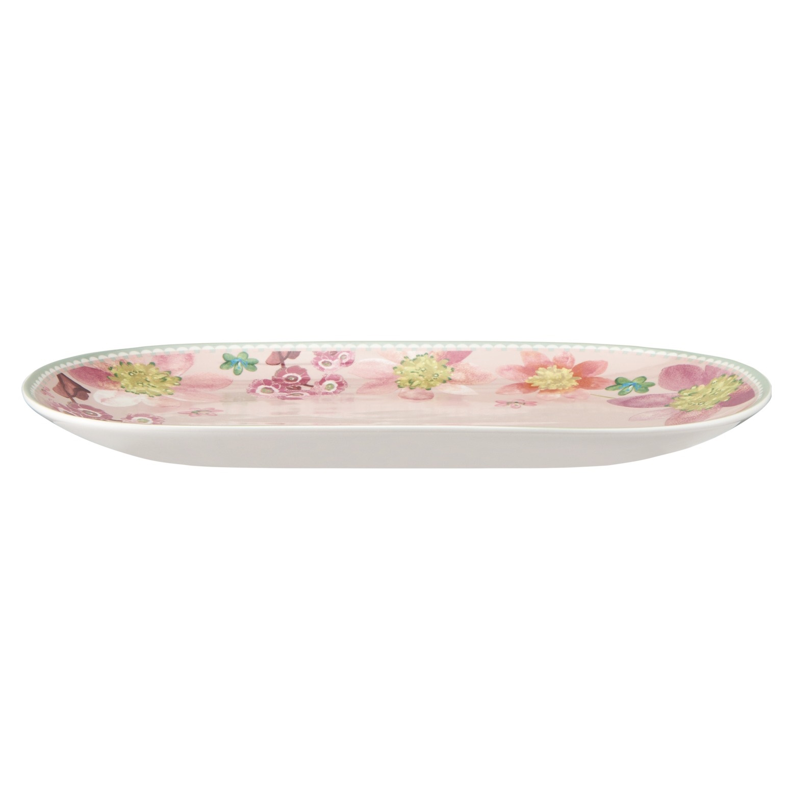 Maxwell & Williams Primula Oval Platter 37x23cm Pink Gift Boxed