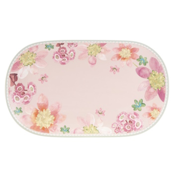 Maxwell & Williams Primula Oval Platter 37x23cm Pink Gift Boxed