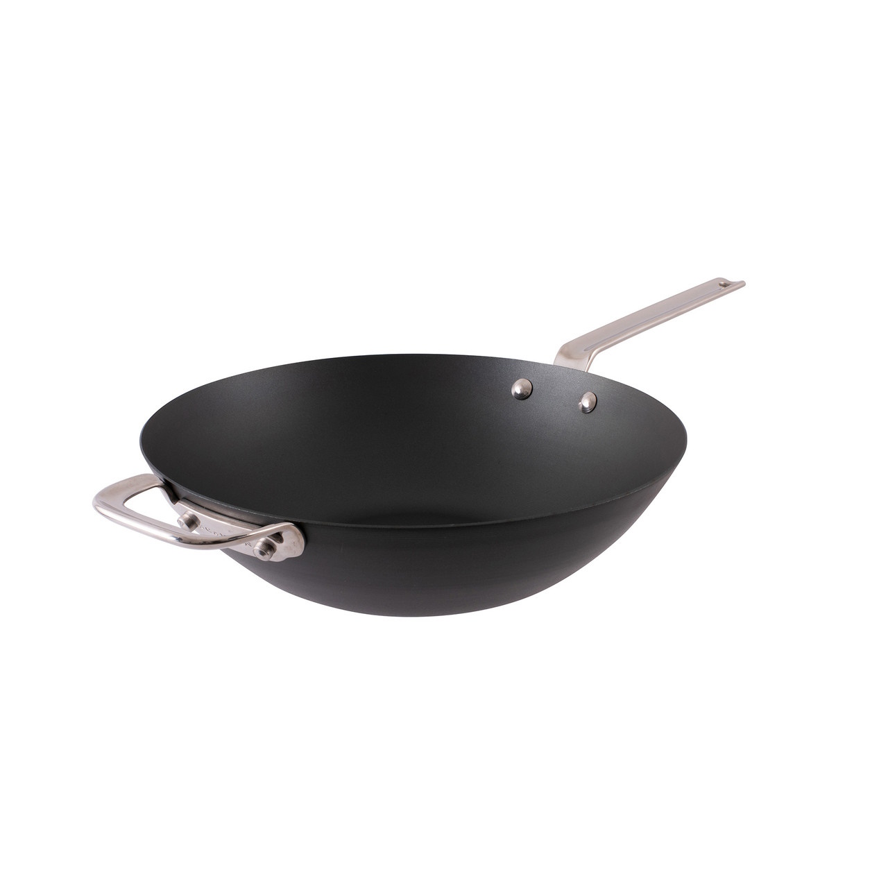Scanpan Black Iron Carbon Steel Wok 30cm-1