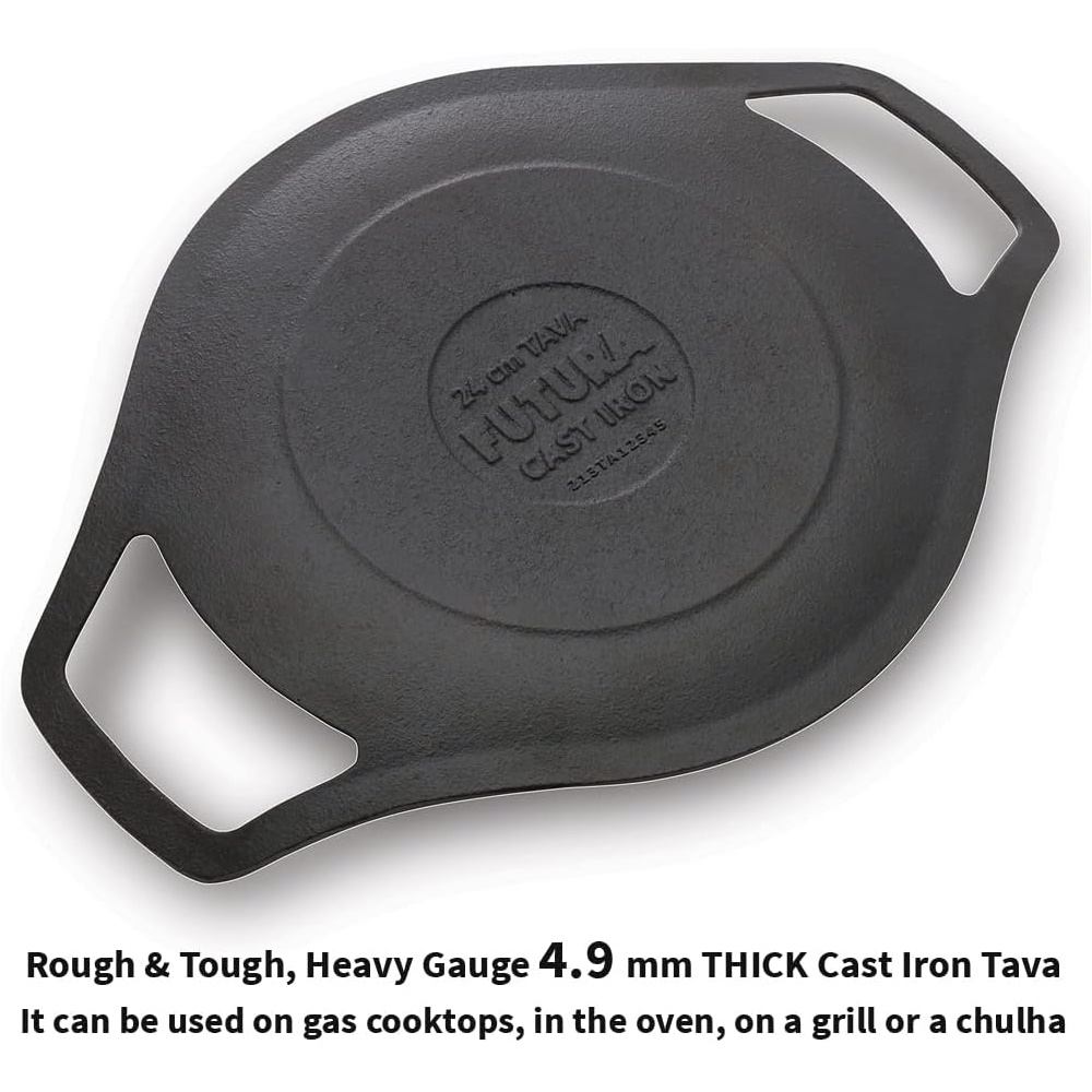 HAWKINS Futura 24 cm Cast Iron Tava (CIT24)-4