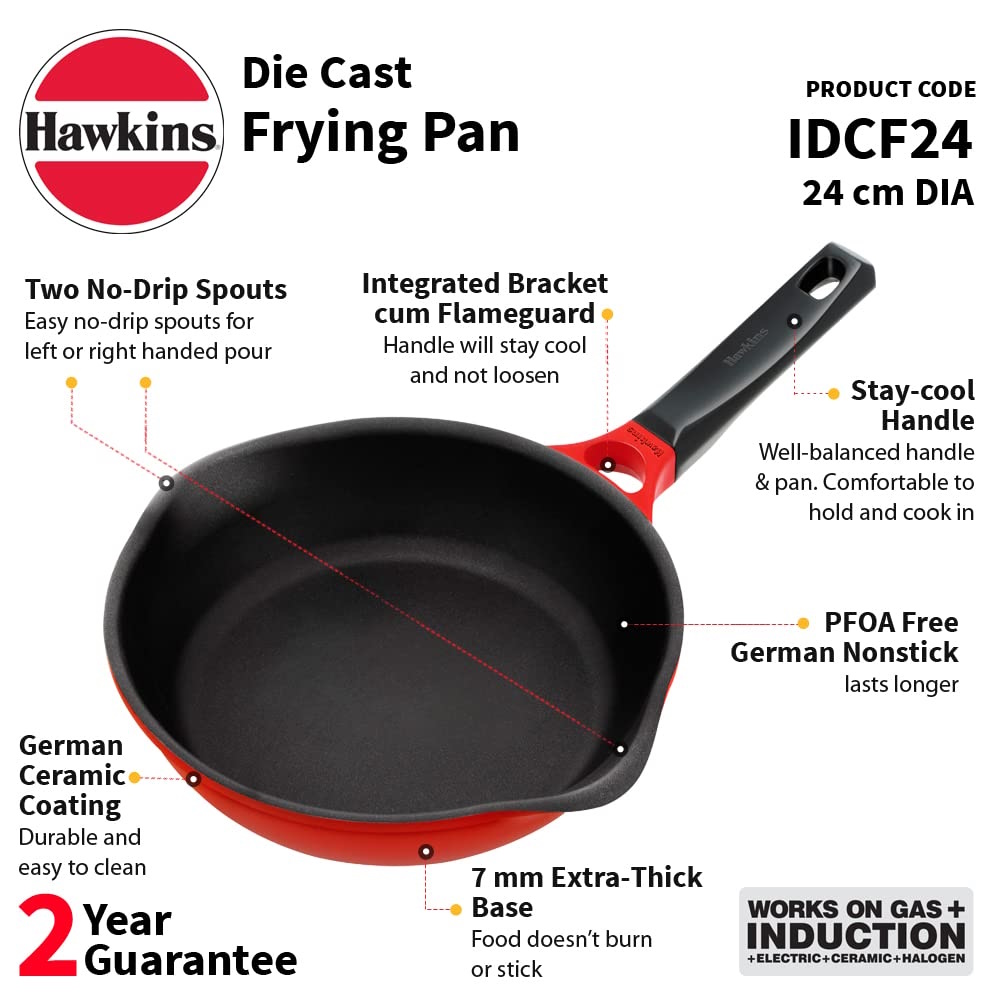 Hawkins Die Cast Non Stick Frying Pan 24cm - IDCF24-2