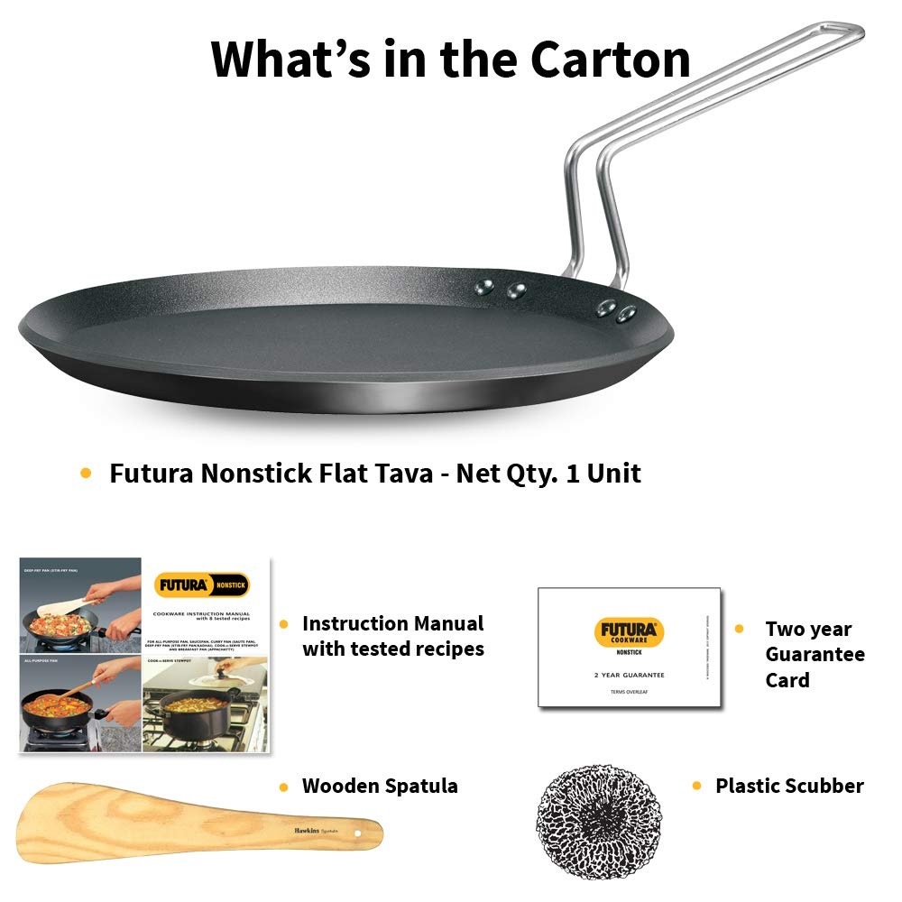 Hawkins Futura Induction Compatible Nonstick Flat Tava 30 cm (INFT30)-2