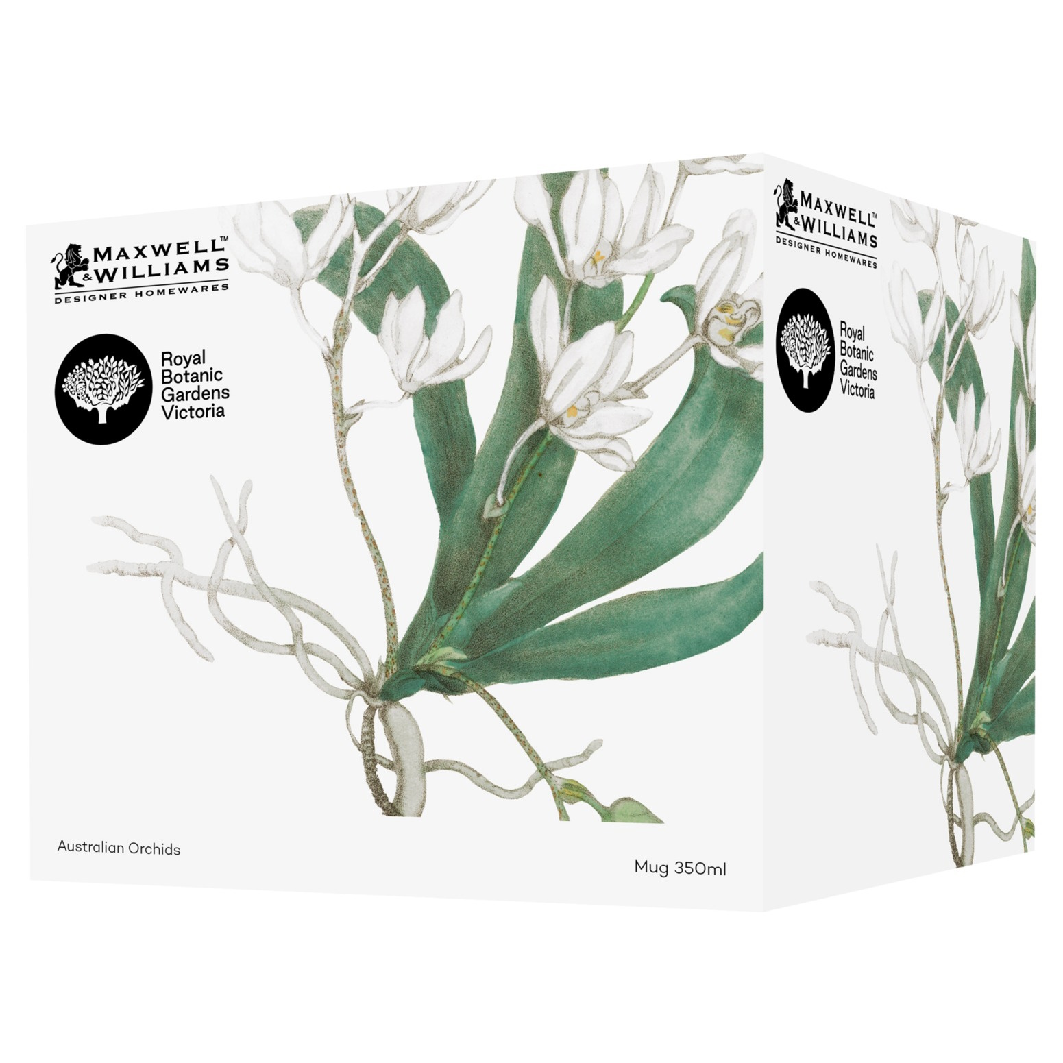 Maxwell & Williams Royal Botanic Gardens Australian Orchids Mug 350ML White Gift Boxed-4