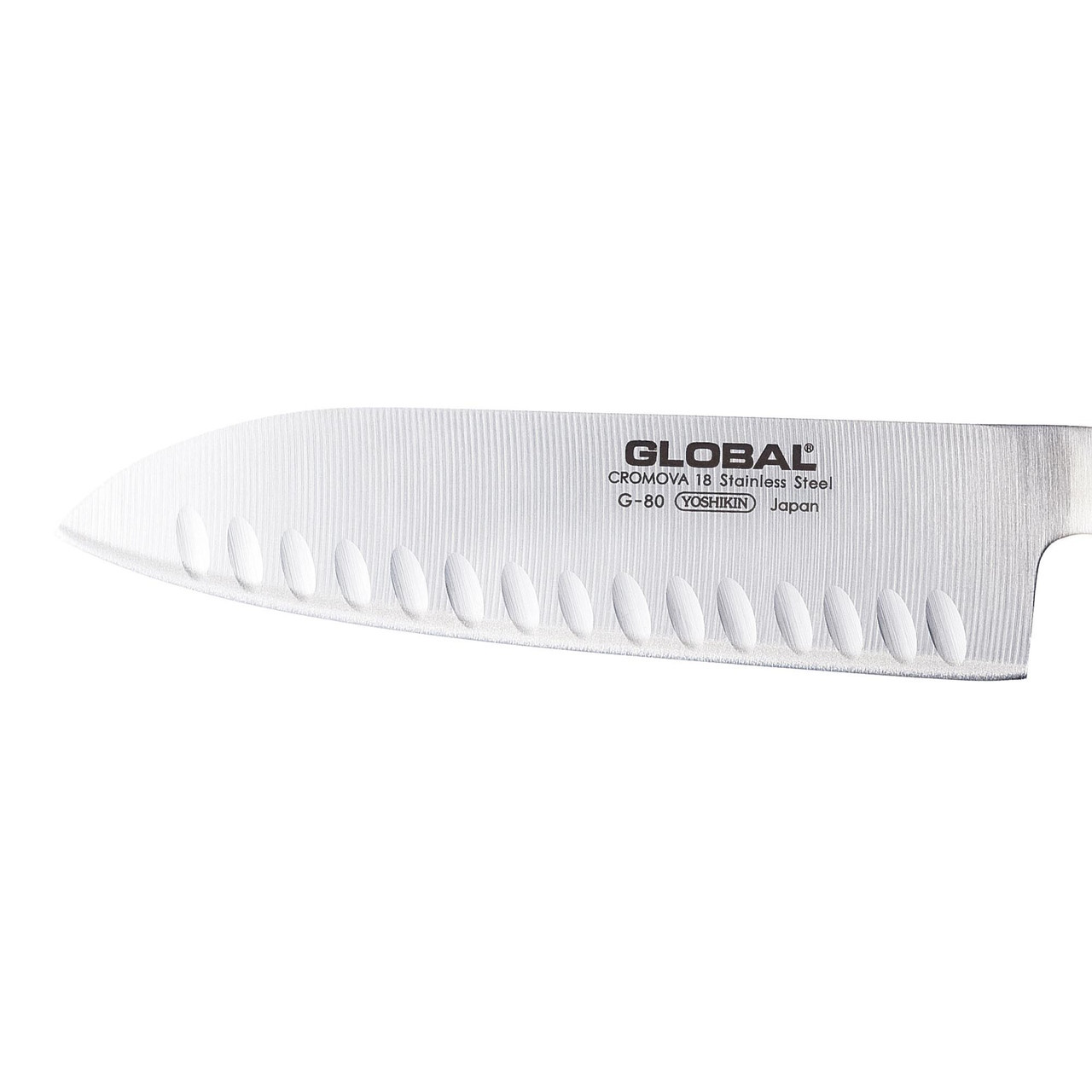 Global Classic 18cm Santoku Knife, Fluted G-80