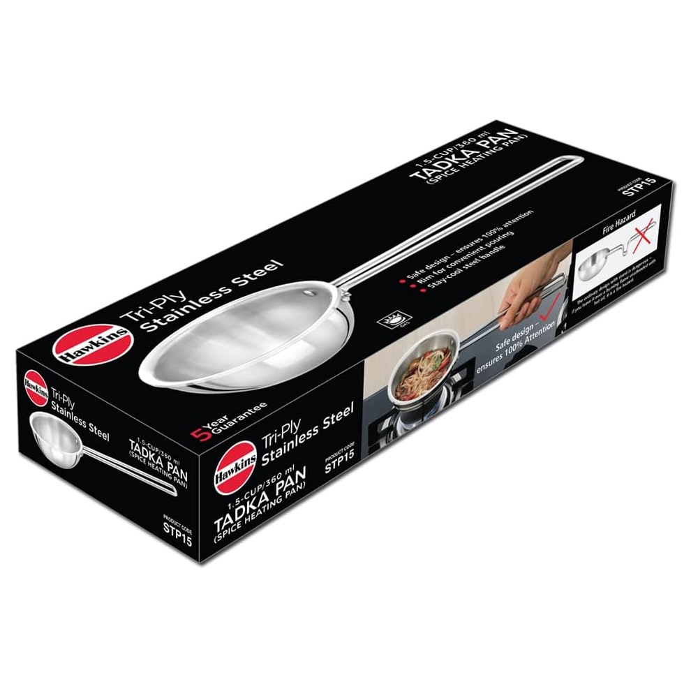 Hawkins Triply Stainless Steel Tadka Pan- Induction-1.5 Cup, 360 ml (STP15)-4