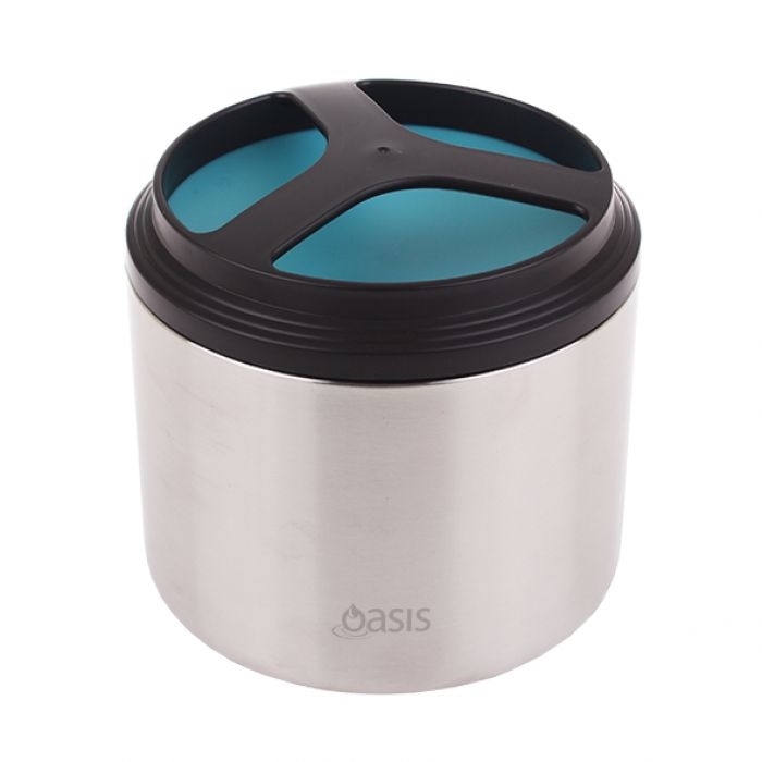 Oasis Stainless Steel Insulated Food Container Turquoise 1L-4