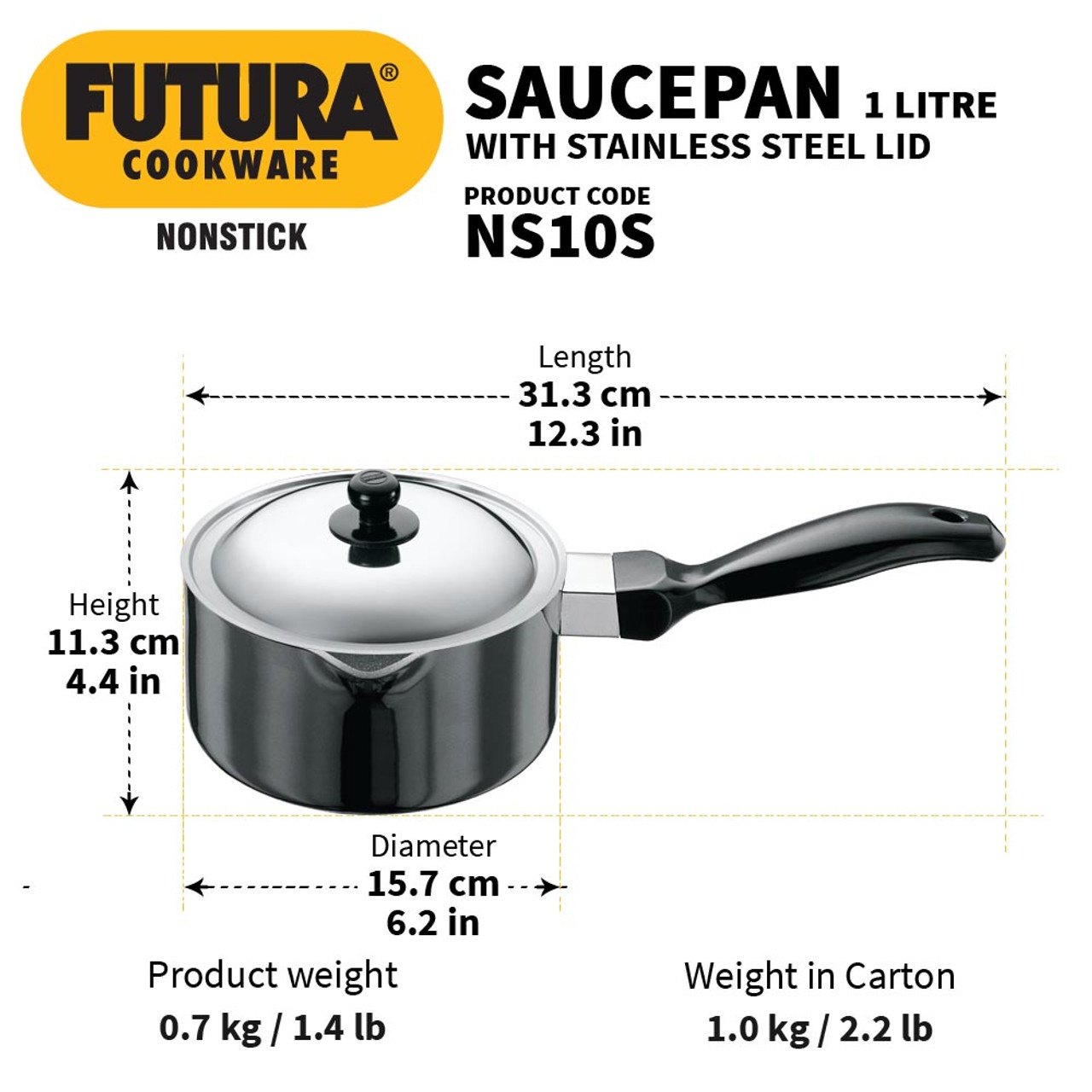 Hawkins Futura Non Stick Saucepan (NS10S) -2