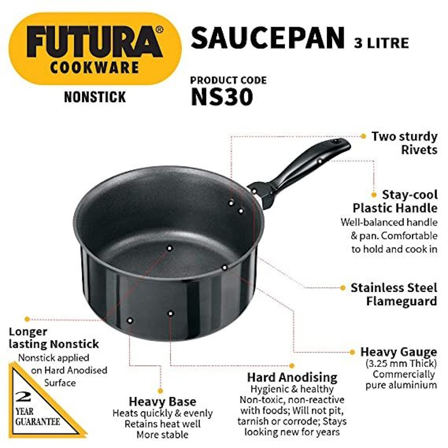 Hawkins Futura 3 L Saucepan - NS 30-2