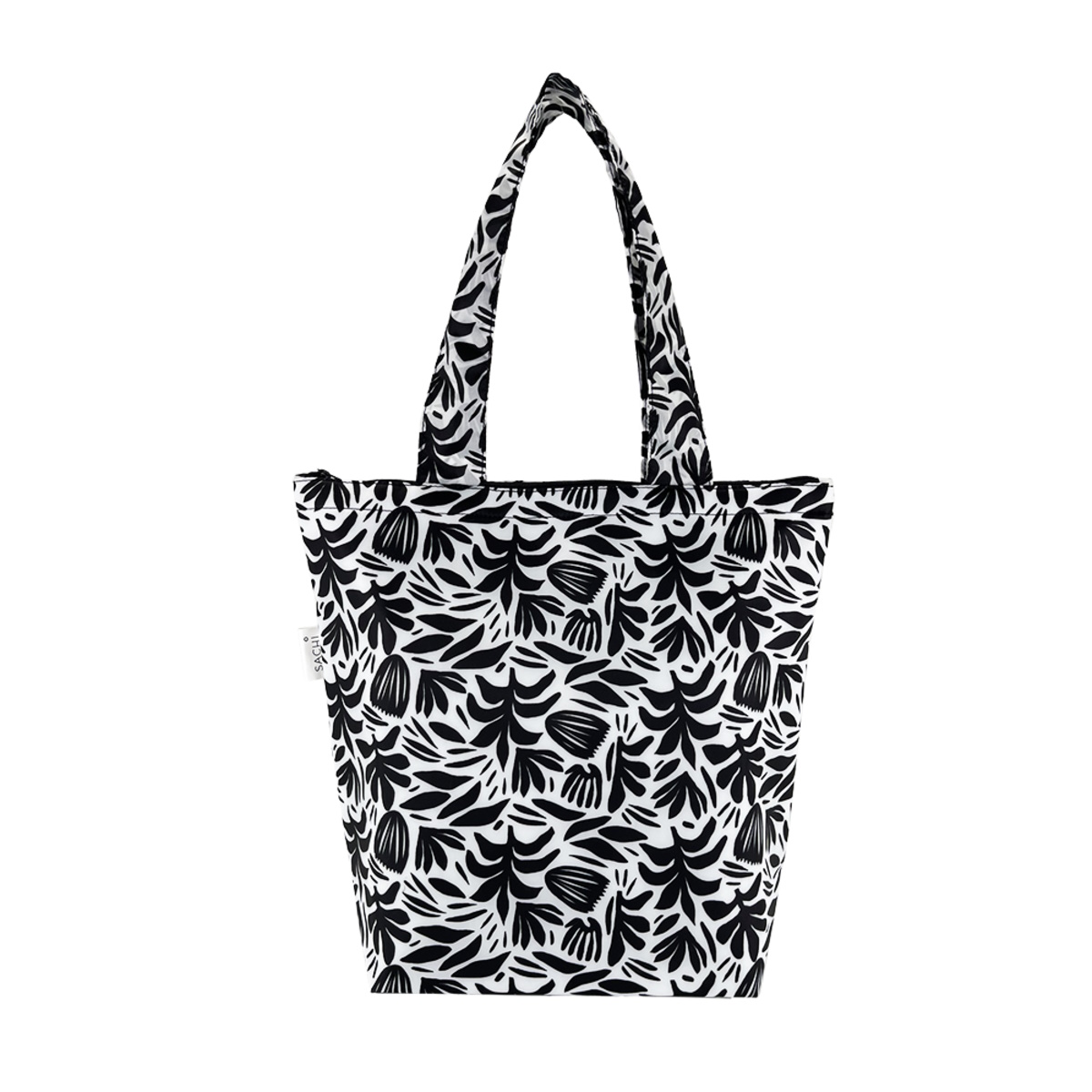 Sachi Insulated Market Tote - Monochrome  Blooms