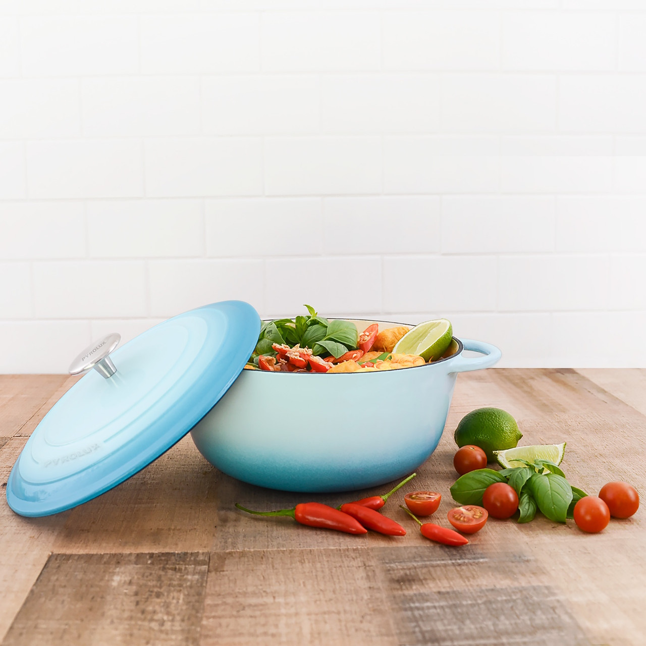 Pyrolux PYROCHEF 28cm/6L Round French Oven Duck Egg Blue-2