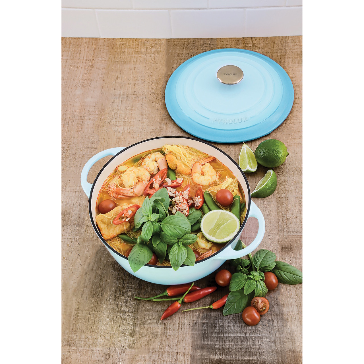 Pyrolux PYROCHEF 28cm/6L Round French Oven Duck Egg Blue-3